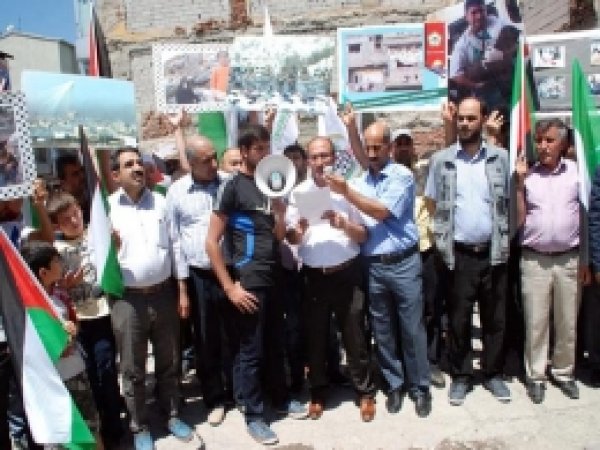 İsrail Katliamı Ağrı'da Lanetlendi 