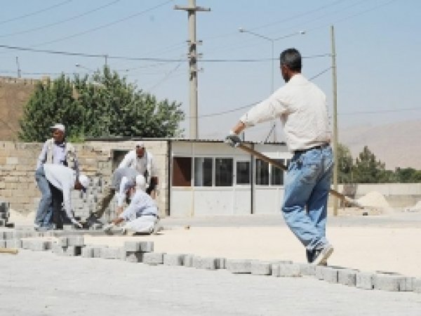 Artuklu'da Parke Taşı Döşeniyor 