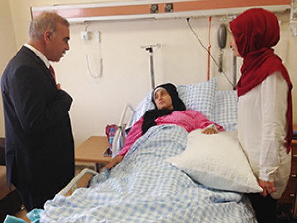 Türkiye'ye Getirilen Gazzeli Yaralılara Ziyaret 