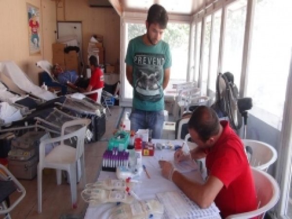 Kızılay Kan Toplama TIR'ı Mazıdağı'ında 
