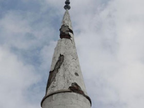 Minareye 20 Günde İkinci Kez Yıldırım Düştü