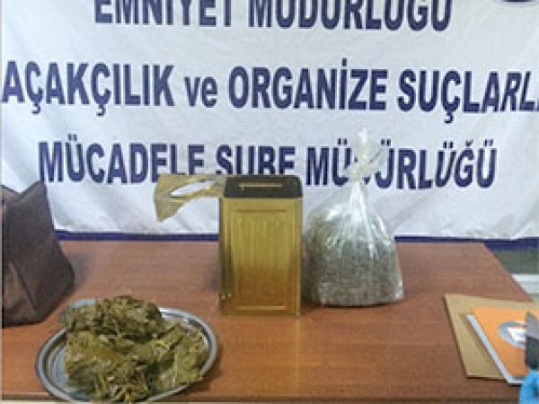 Batman'da bir otobüste uyuşturucu yakalandı