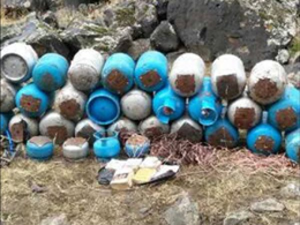 Ağrı Dağı'nda 2 ton patlayıcı imha edildi