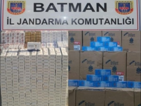Batman'da  5 bin paket kaçak sigara yakalandı