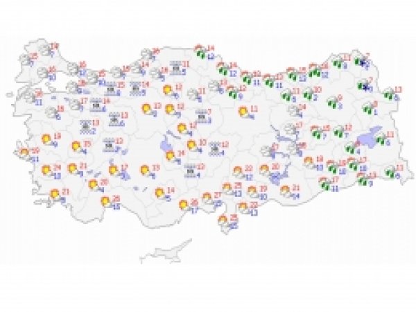 Türkiye genelinde hava durumu