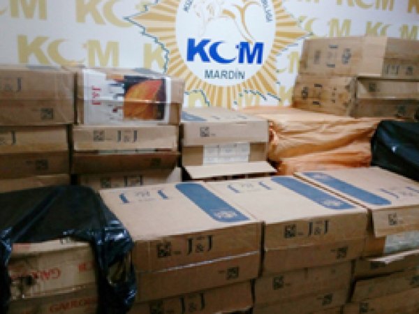 Mardin'de 160 bin paket kaçak sigara ele geçirildi