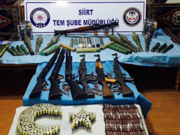 Siirt'te çok sayıda silah yakalandı
