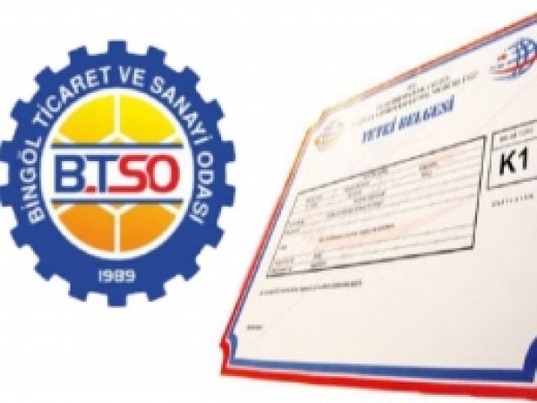 Bingöl TSO'dan K yetki belgesi olanlara uyarı