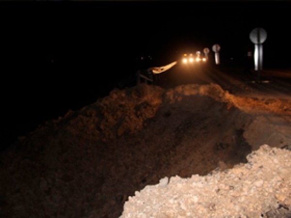 Silvan yolunda büyük tahribat oluştu