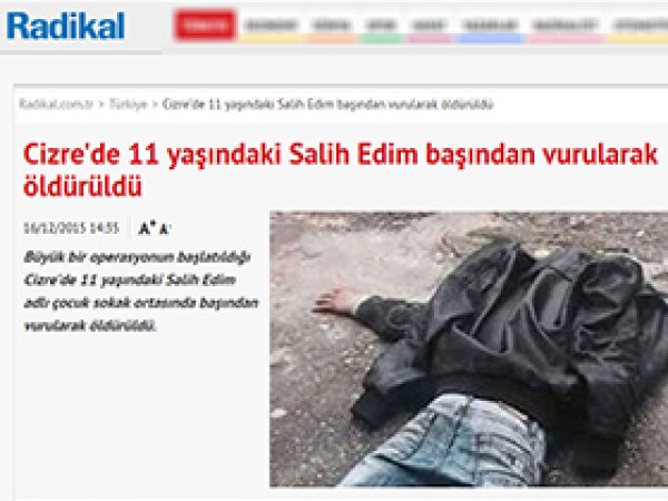 'Cizre'de çocuk öldürüldü' haberi yalan çıktı
