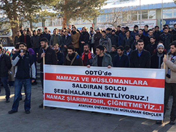 Erzurum'da 'ODTÜ' protestosu