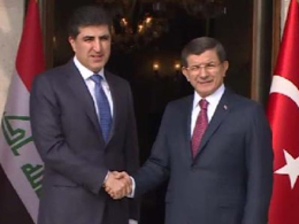 Başbakan Davutoğlu, Barzani'yi kabul etti