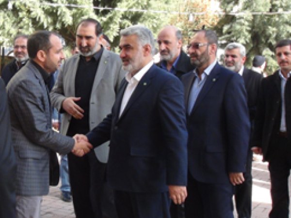  HÜDA PAR heyeti Arif Şahin'in taziyesinde