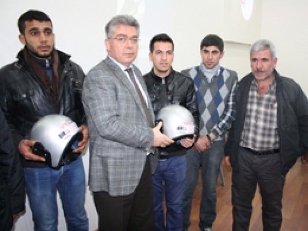 Gaziantep'te 'Bir Kask Bir Can' projesi