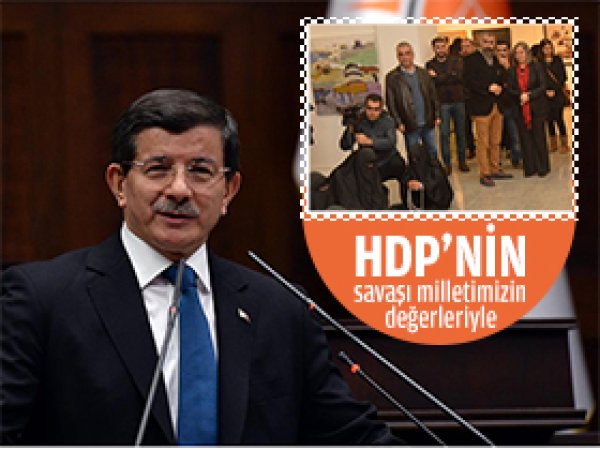 Davutoğlu'ndan HDP'ye Çarşaf tepkisi
