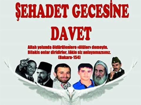 Kayseri'de Şehadet Gecesi düzenlenecek