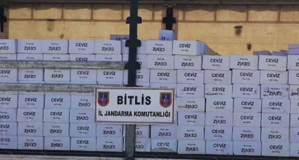 Bitlis'te kaçak ceviz içi ele geçirildi
