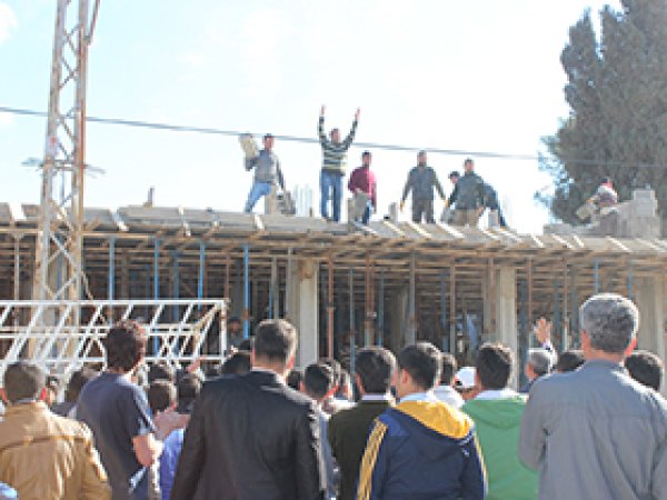 Ceylanpınar'da inşaat yıkım gerginliği
