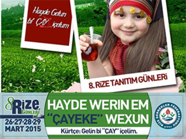 Rize günleri için Kürtçe ve Lazca afiş