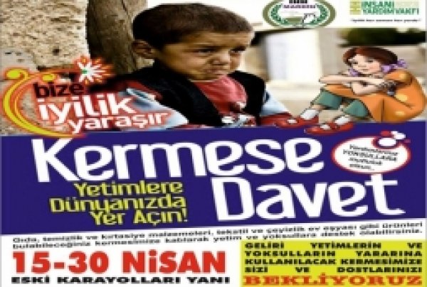 İHH'nın yetim kermesi 15 gün açık kalacak