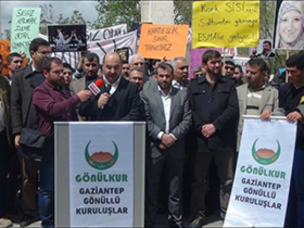 Antep'te idam kararları protesto edildi