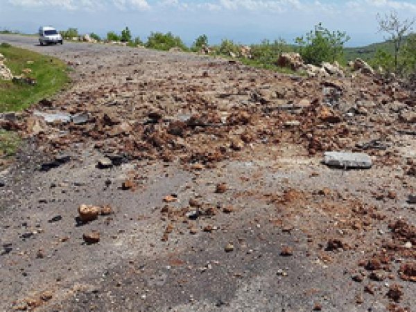 Silvan'da Baraj inşaatı yolunda sabotaj