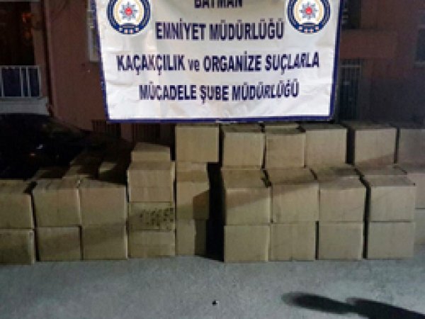 Batman’da 124 bin paket kaçak sigara ele geçirildi