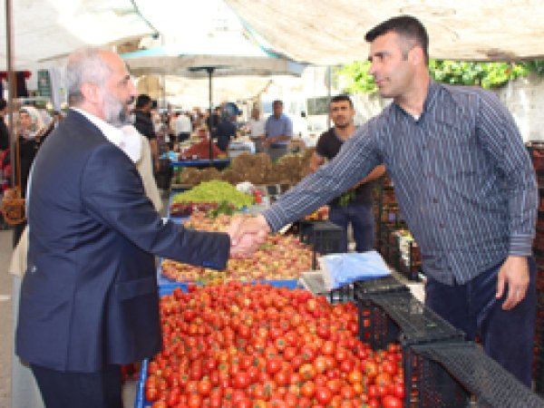 Aydın Gök esnafı ziyaret etti