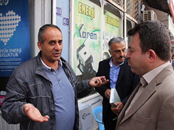 Yavuz, Viranşehir'de esnafı dinledi