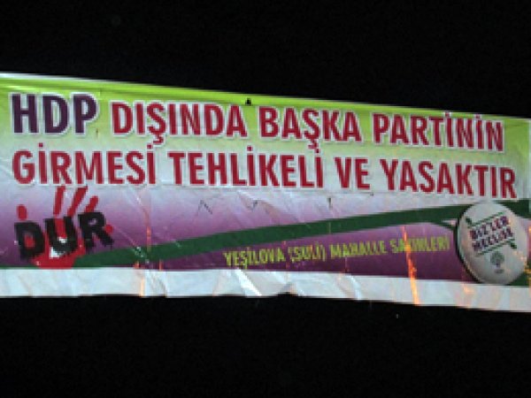 Van'da pankartlı tehdit