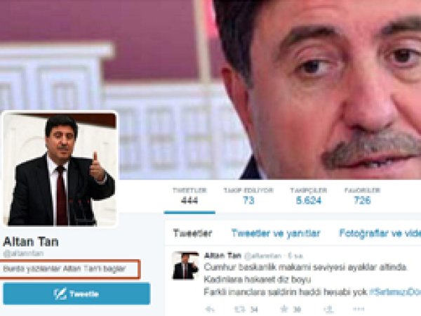Altan Tan'dan Twiteer tepkisi