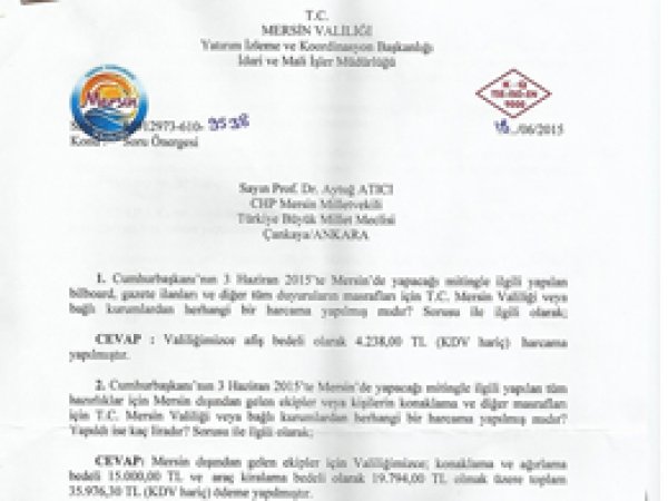 Erdoğan'ın 1 mitinginin maliyeti: 172 bin TL