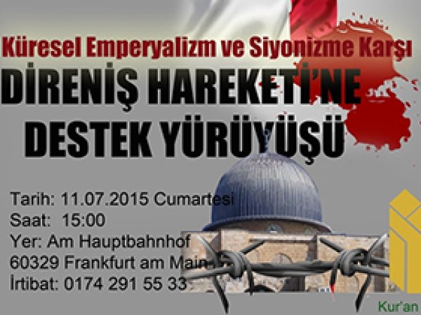 Frankfurt'ta Kudüs Günü etkinliğine davet