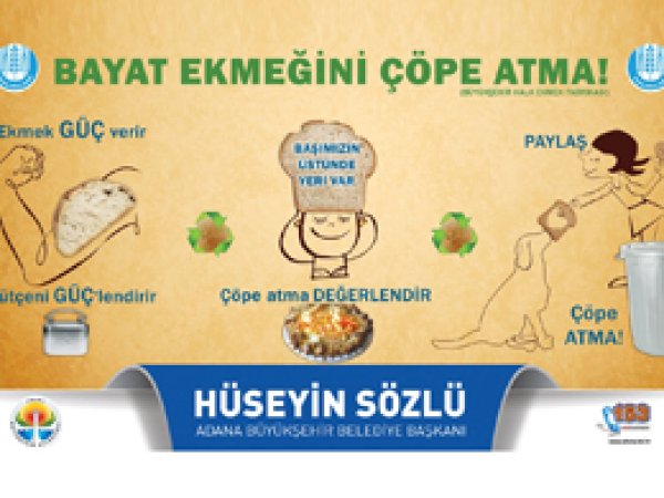 Adana’da bayat ekmek toplama kampanyası