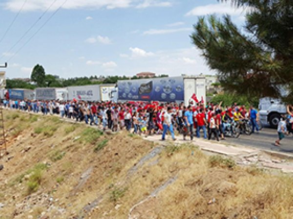 Ömerli’de PKK’ye tepki yürüyüşü