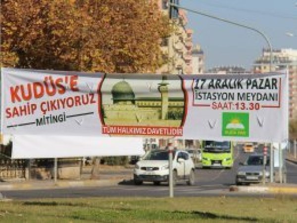 Diyarbakır 'Kudüs'e Sahip Çıkıyoruz' mitingine hazırlanıyor