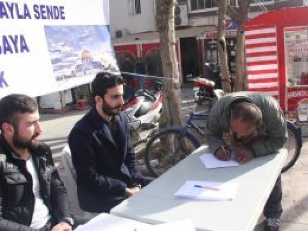Adıyaman'da Kudüs için imza kampanyası