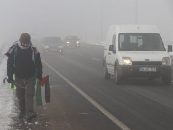 Kudüs için Bolu'dan yürümeye başladı