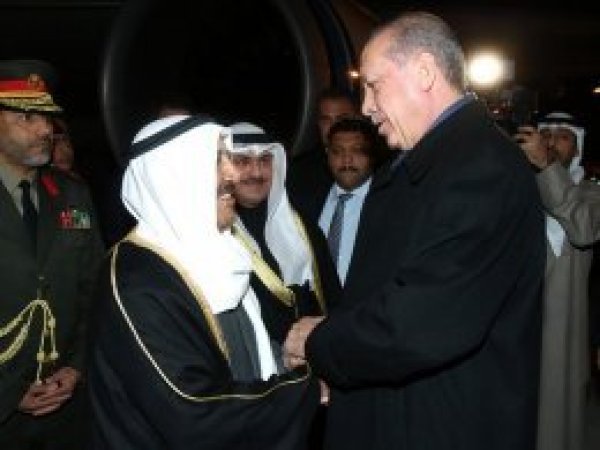 Erdoğan Kuveyt Emiri el Sabah'ı karşıladı