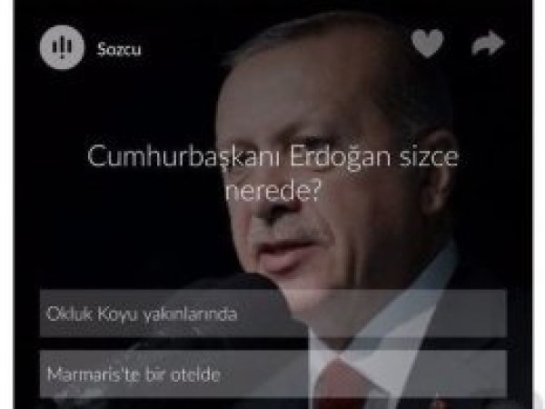 Sözcü Erdoğan'ın yerini deşifre etmek için anket yapmış