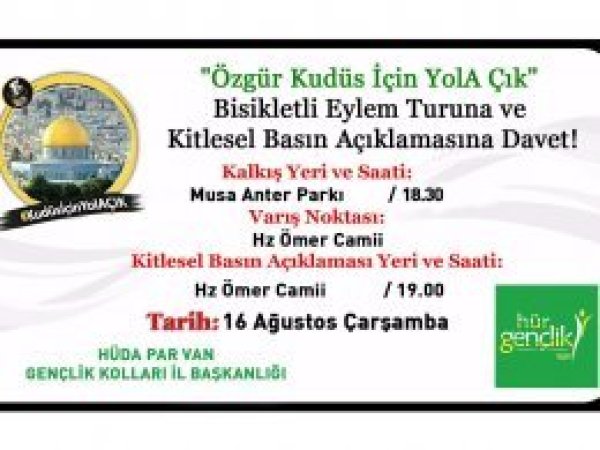 Van’da Kudüs için pedal çevrilecek