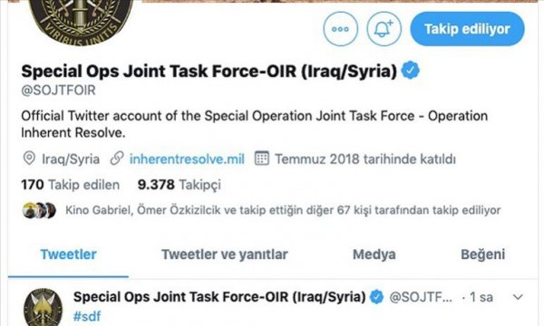 ABD öncülüğündeki koalisyon güçleri 'SDG' etiketi paylaştı