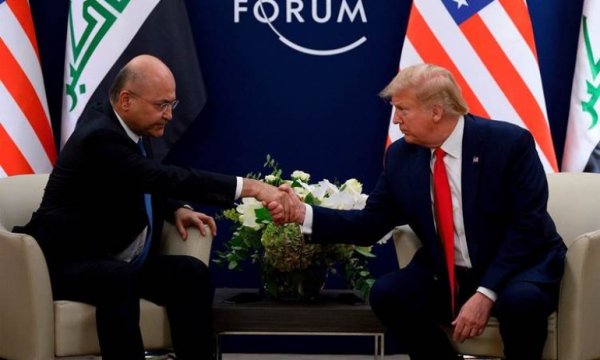 Iraklılar ABD karşıtı milyonluk yürüyüşe hazırlanırken Cumhurbaşkanı, Trump’la görüştü