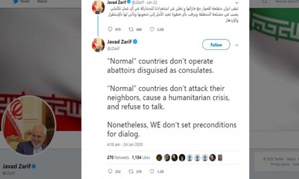 Zarif'ten Suudi bakana 'Normal Ülke' cevabı