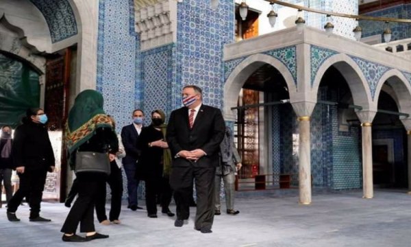Pompeo'nun İstanbul ziyaretinde Rüstem Paşa Camii ayrıntısı