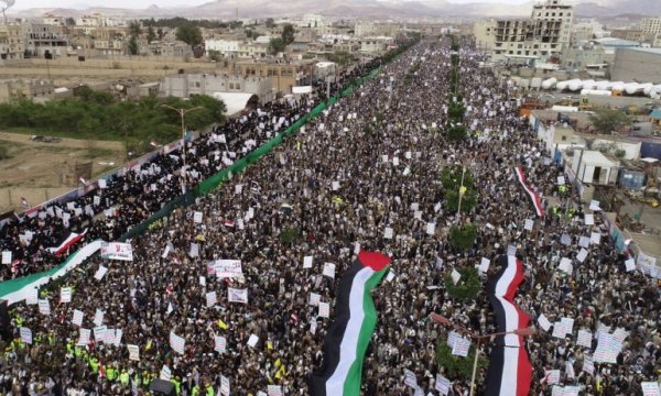 Milyonlarca Yemenli siyonist rejim İsrail'e öfkeli