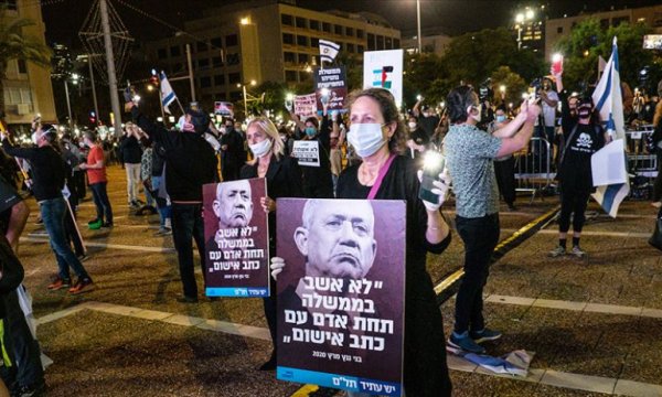 İsrail'de Kovid-19'a rağmen Netanyahu karşıtı gösteriler sürüyor 