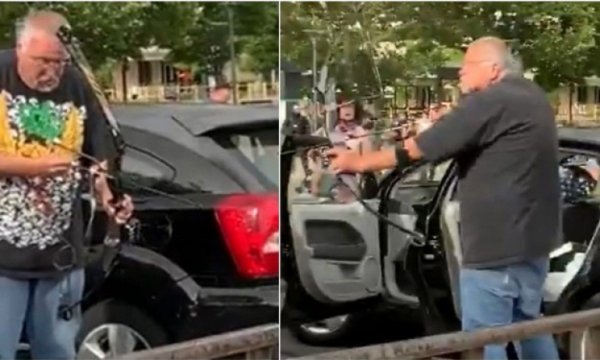 ABD'de polis şiddetini protesto eden gruba 'ok ve yaylı' saldırı