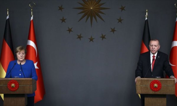 Cumhurbaşkanı Erdoğan, Almanya Başbakanı Merkel ile görüştü
