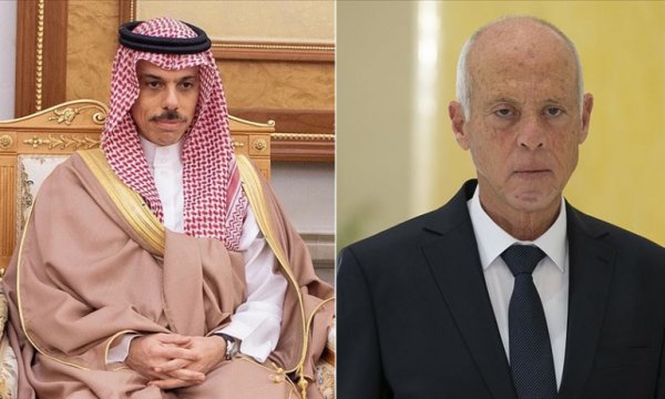 Suudi Arabistan Dışişleri Bakanı Tunus'ta Cumhurbaşkanı Said ile 'Libya'yı' görüştü